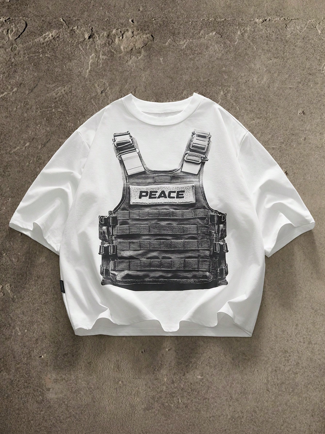 Camiseta branca estampada